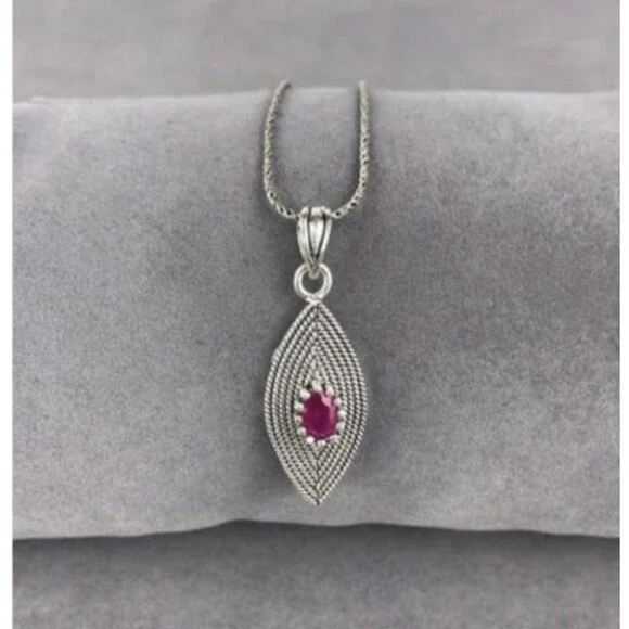 925 Sterling Silver Turkish Filigree Necklace for Women, NEW,HandmadeGift - Picture 3 of 4